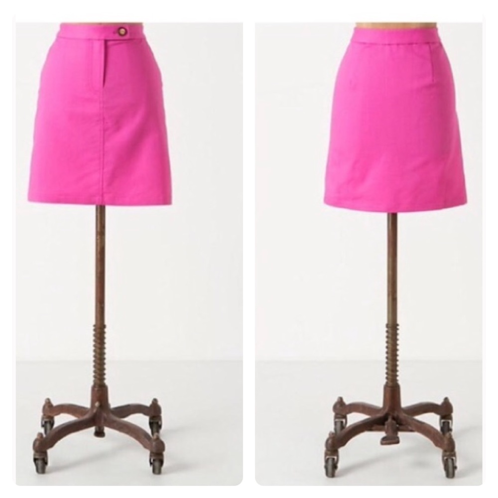 Vanessa Virginia Anthro Mini Skirt Pink 10 AK38